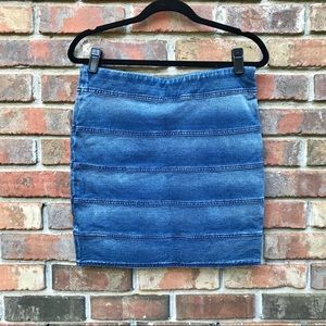 [BcbgMaxAzria] Blue Denim Bandage Mini Skirt